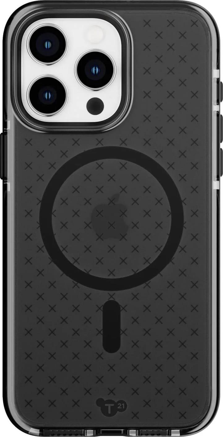 Чехол силиконовый противоударный Tech21 Evo Check MagSafe для Iphone 15 Pro Max 6,7" Smokey Black