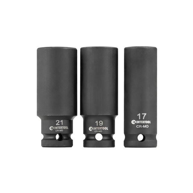 Набір головок ударних подовжених Intertool ET-8501 Cr-Mo STORM 3 од. 17 19 21 мм 1/2" Набір головок ударних подовжених Intertool ET-8501 Cr-Mo STORM 3 од. 17 19 21 мм 1/2"