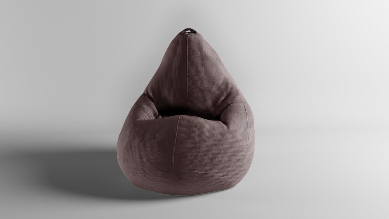 Бескаркасное кресло-мешок SkyPuff MEGA Груша Велюр Energy XXXL 160х120 см Brown (160069)