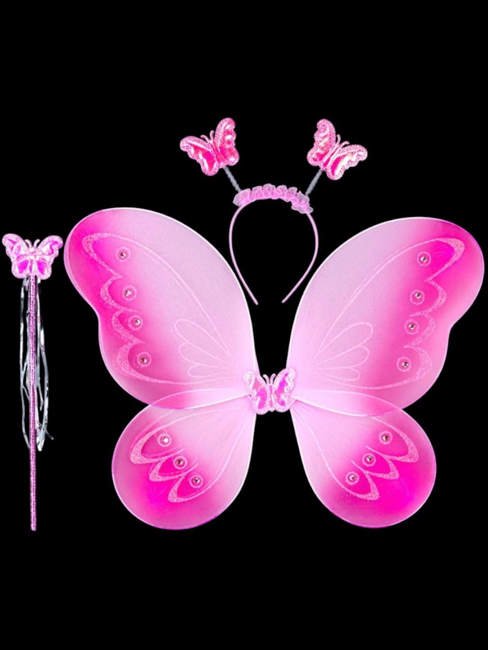 Набір феї крила/ободок/паличка 36x48 см Рожево-малиновий (2800205905) - фото 2 Набір феї крила/ободок/паличка 36x48 см Рожево-малиновий (2800205905) - фото 2