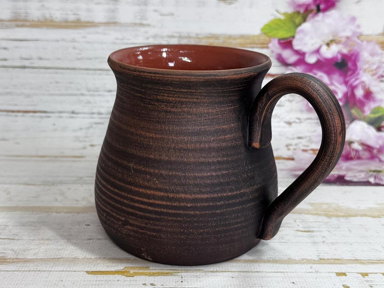 Чашка глиняная Сердце для чая ручной работы 500 мл (2708220839) - фото 2 Чашка глиняная Сердце для чая ручной работы 500 мл (2708220839) - фото 2