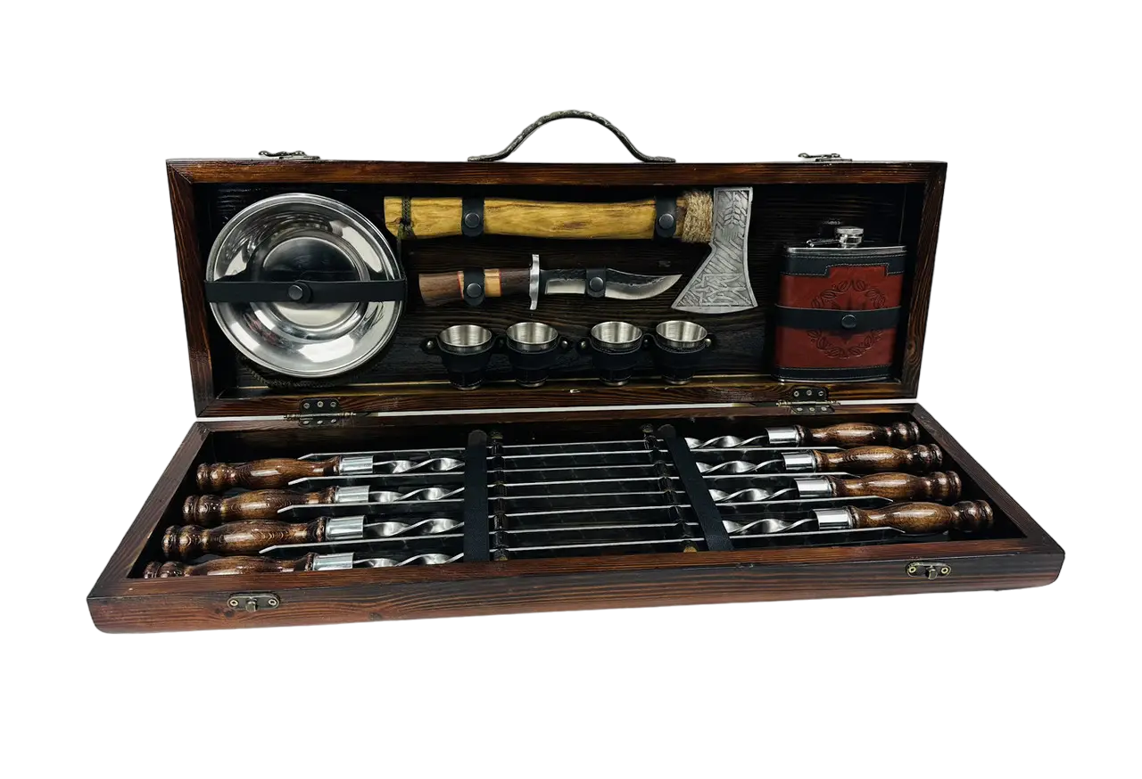 Набор шампуров Венге 8 шт. в кейсе (21-10-KS-7906)