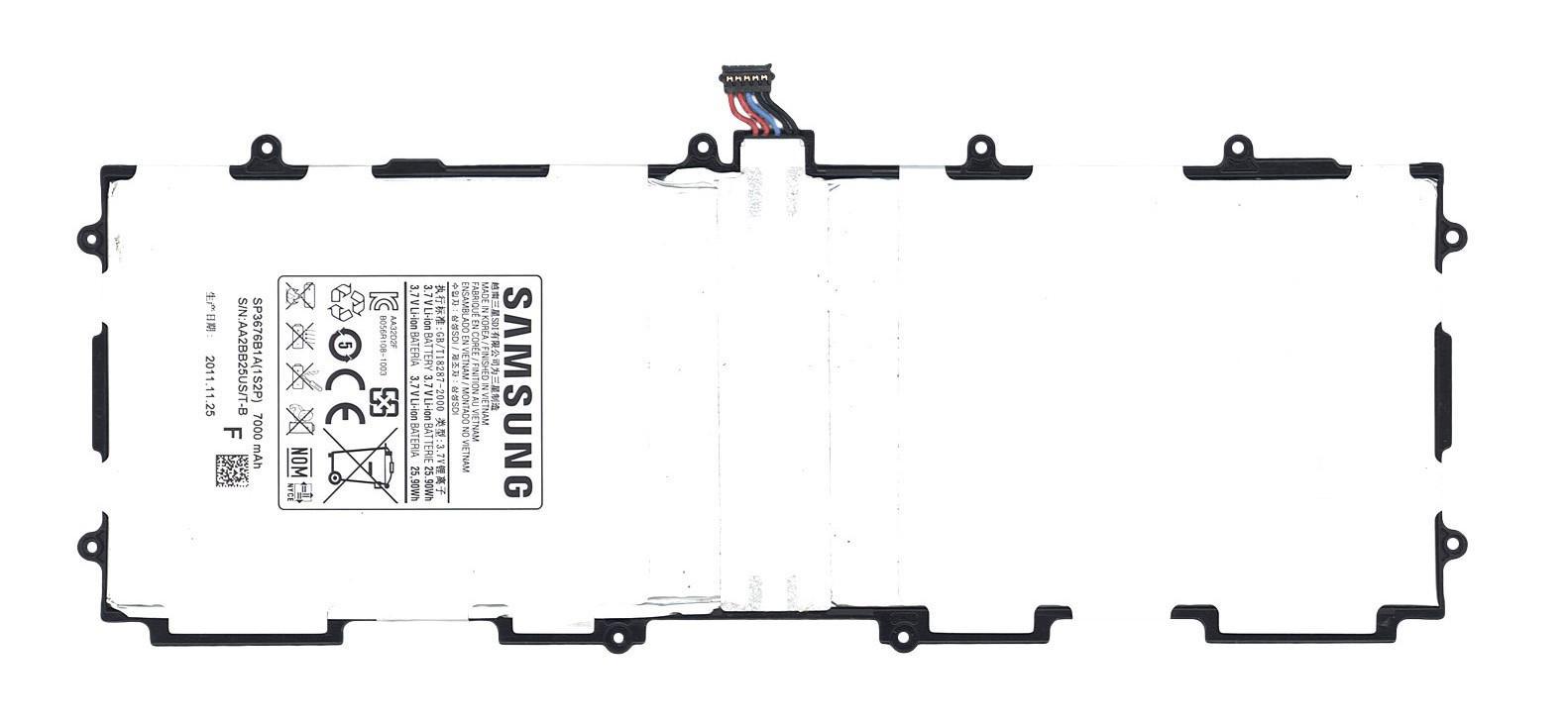 Аккумулятор для планшета Samsung SP3676B1A 1S2P Galaxy Tab 2 10,1 P5100 3,7V 7000 mAh White