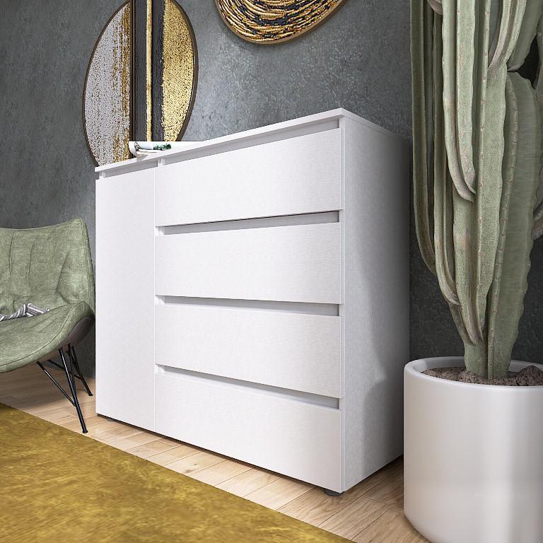 Комод без ручек Эверест Лайт КЛ-3 Белый (е-20416)