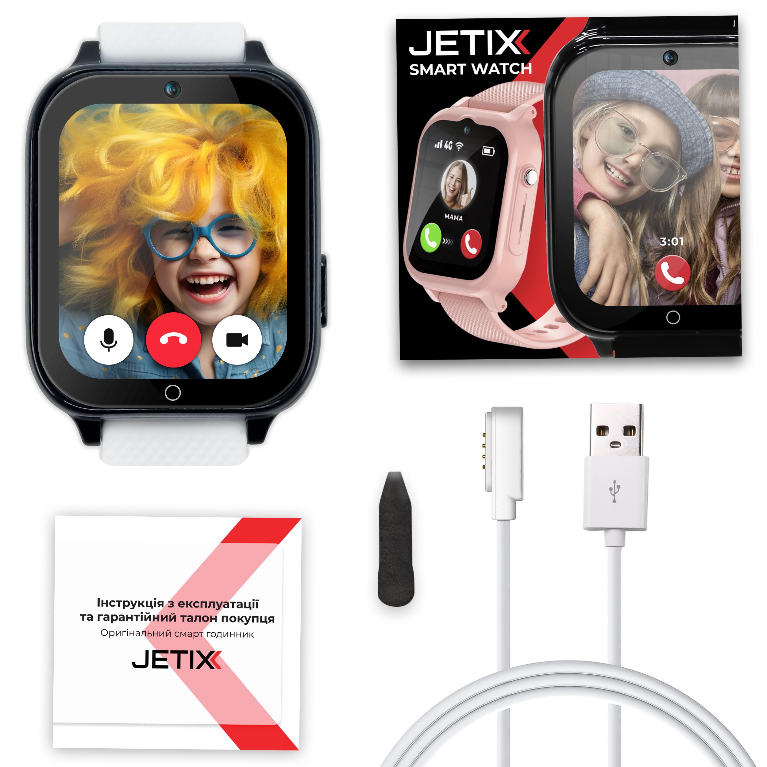 Смарт-годинник JETIX DF100 Pro c 4G відеодзвінком вібродзвінком та вологозахистом IP67 White (8927277) - фото 9