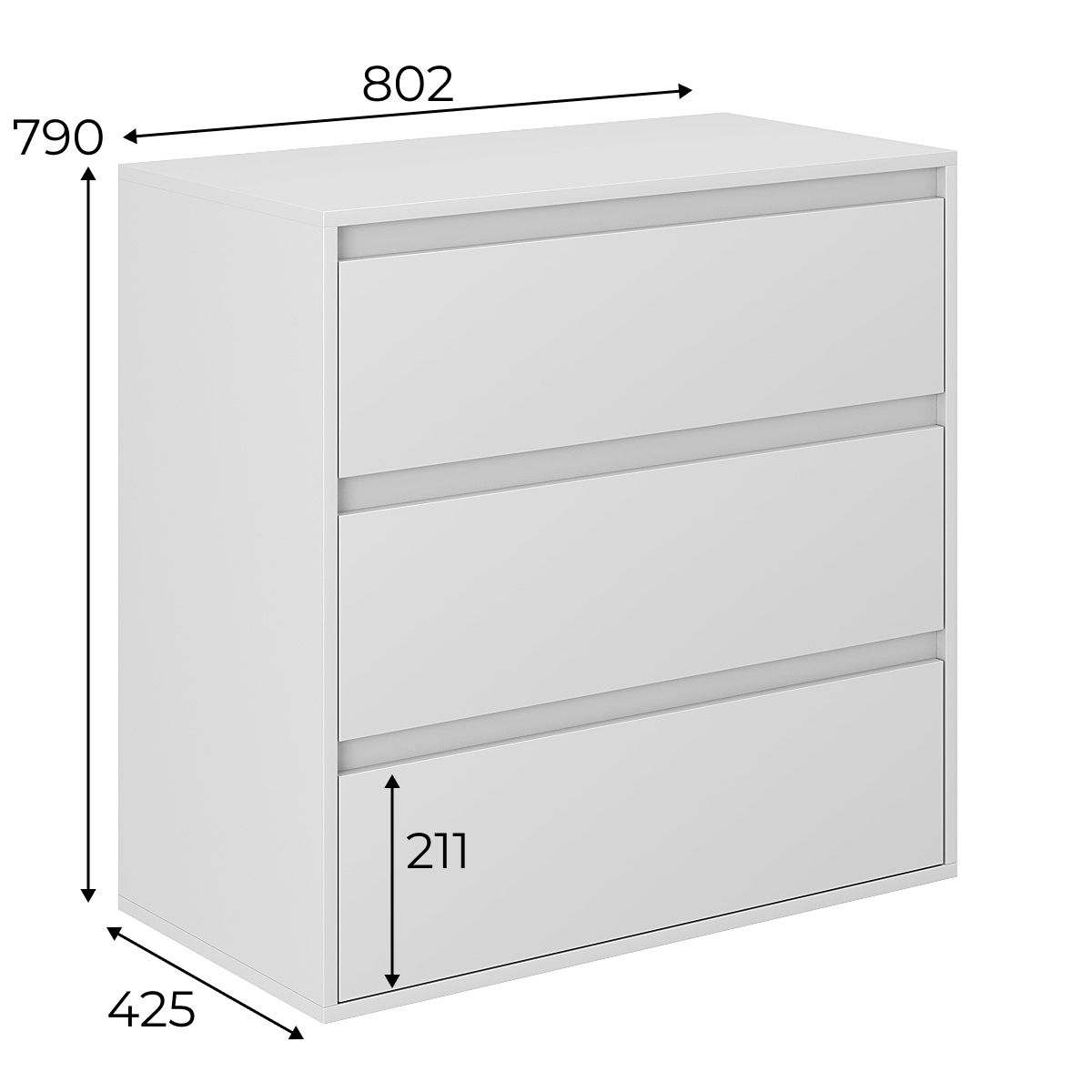 Комод ART IN HEAD 3 Light 79x80x42 см Кашемір (LT01140000000) - фото 2 Комод ART IN HEAD 3 Light 79x80x42 см Кашемір (LT01140000000) - фото 2
