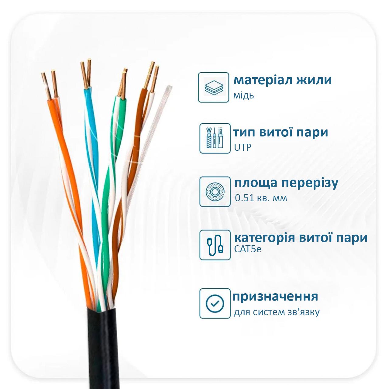 Патч-корд Cat5e 1 Гбит 10 м Черный (88052sk) - фото 3