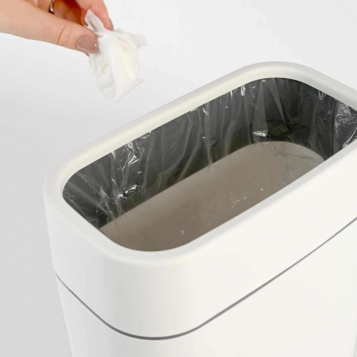 Ведро для мусора MVM MY HOME BIN-24 без крышки 10 л Белый/Серый (BIN-24 10L WHITE/GRAY) - фото 6