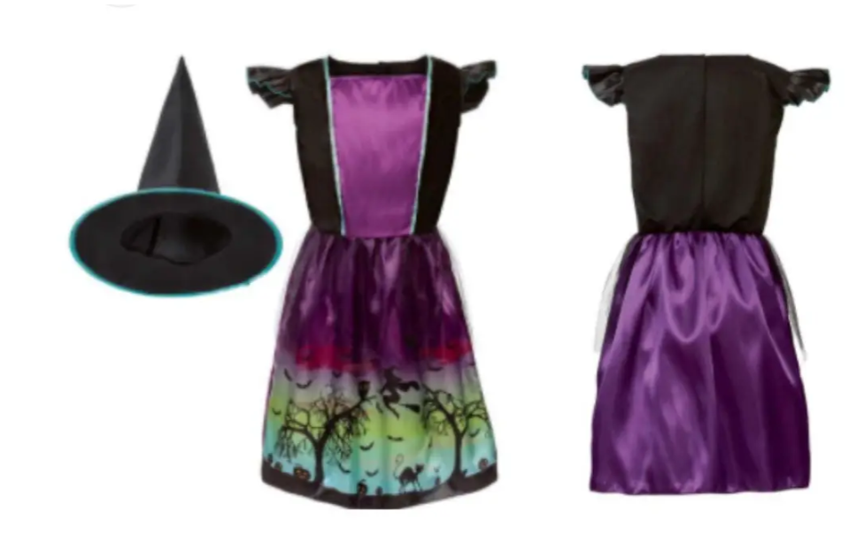 Костюм на Хэллоуин для девочки со шляпой S Разноцветный (154210) - фото 3