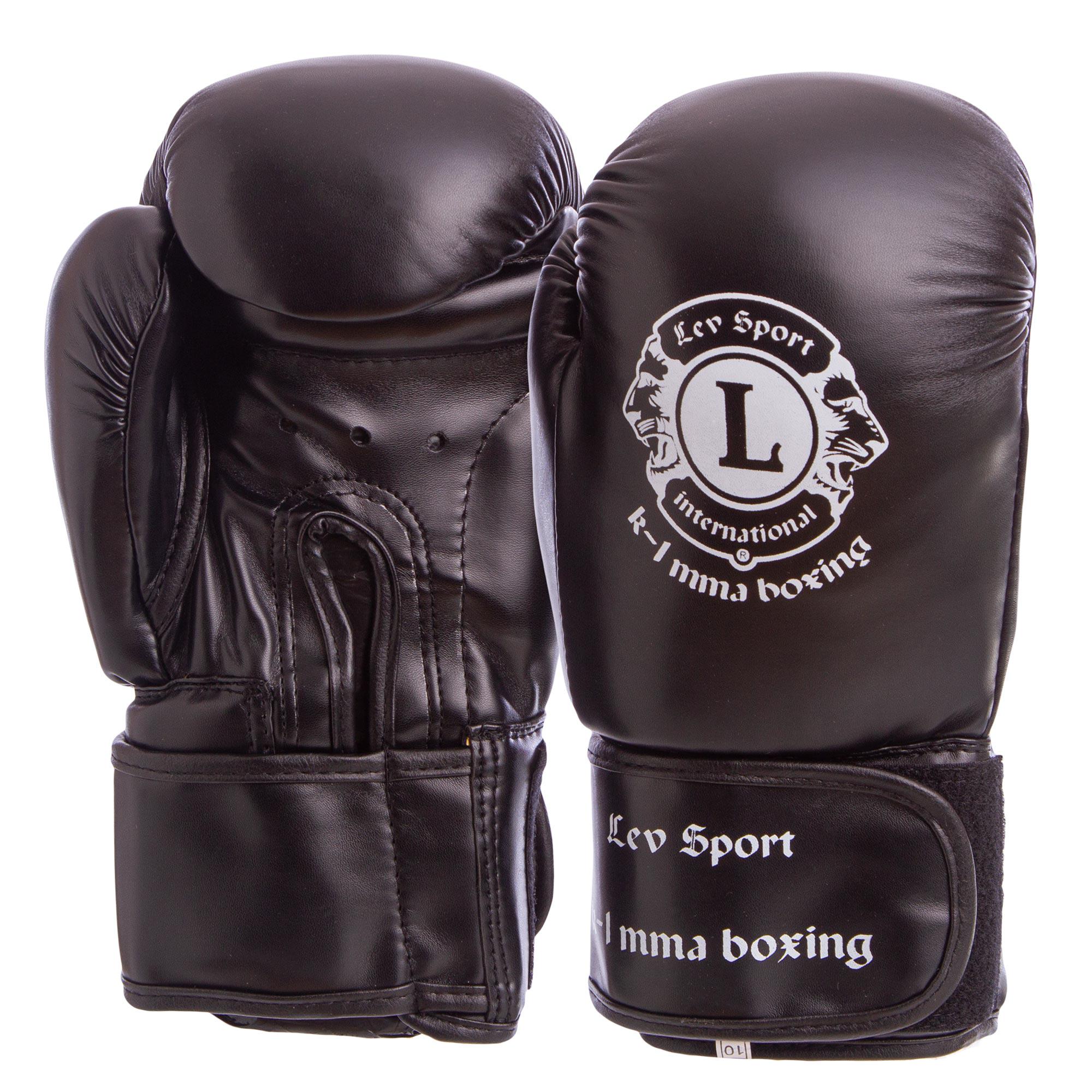 Перчатки боксерские LEV UR Pro КЛАСС 12oz Черный (LV-4281_Черный_12_унции)