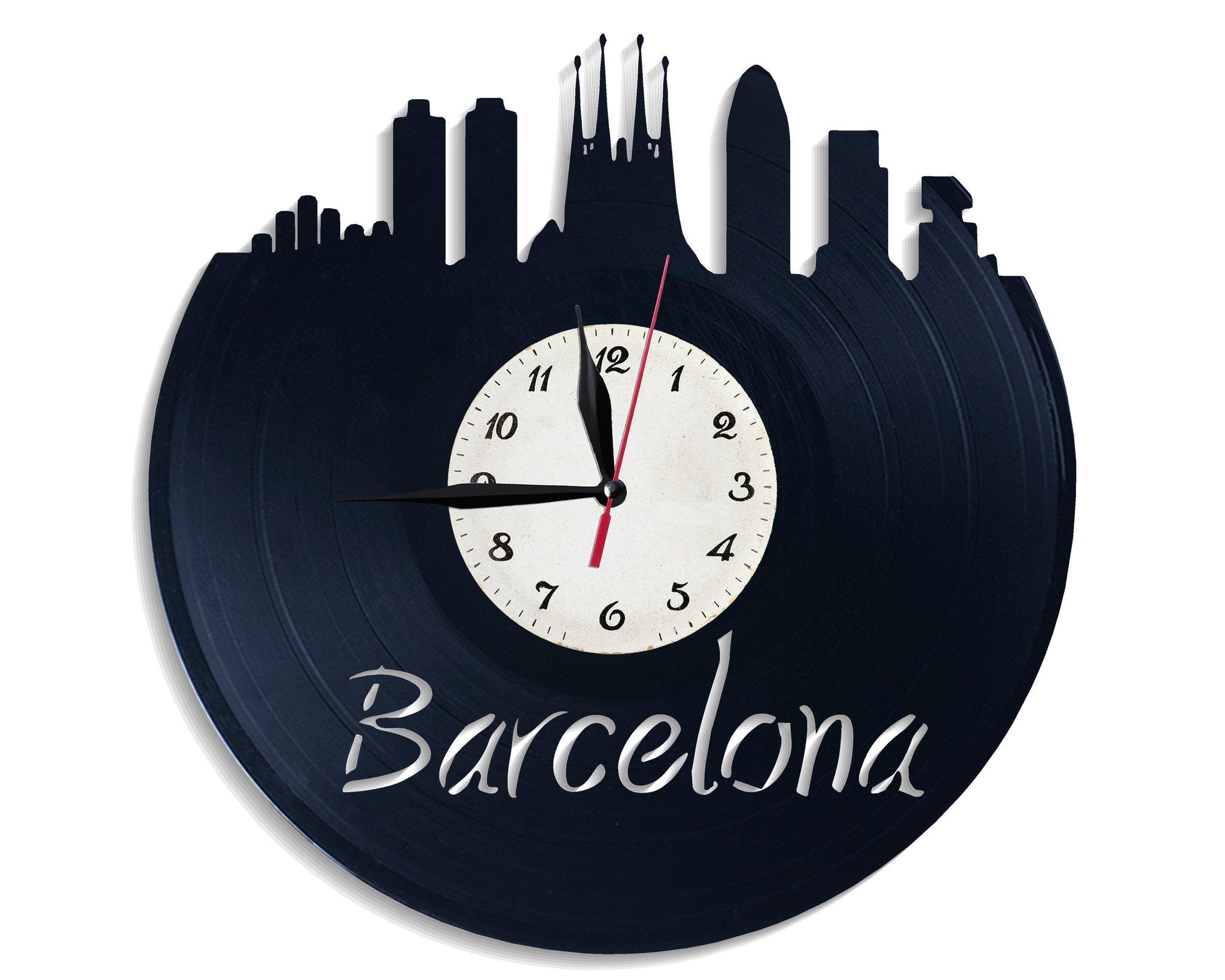 Часы настенные Барселона 2529 из виниловой пластинки