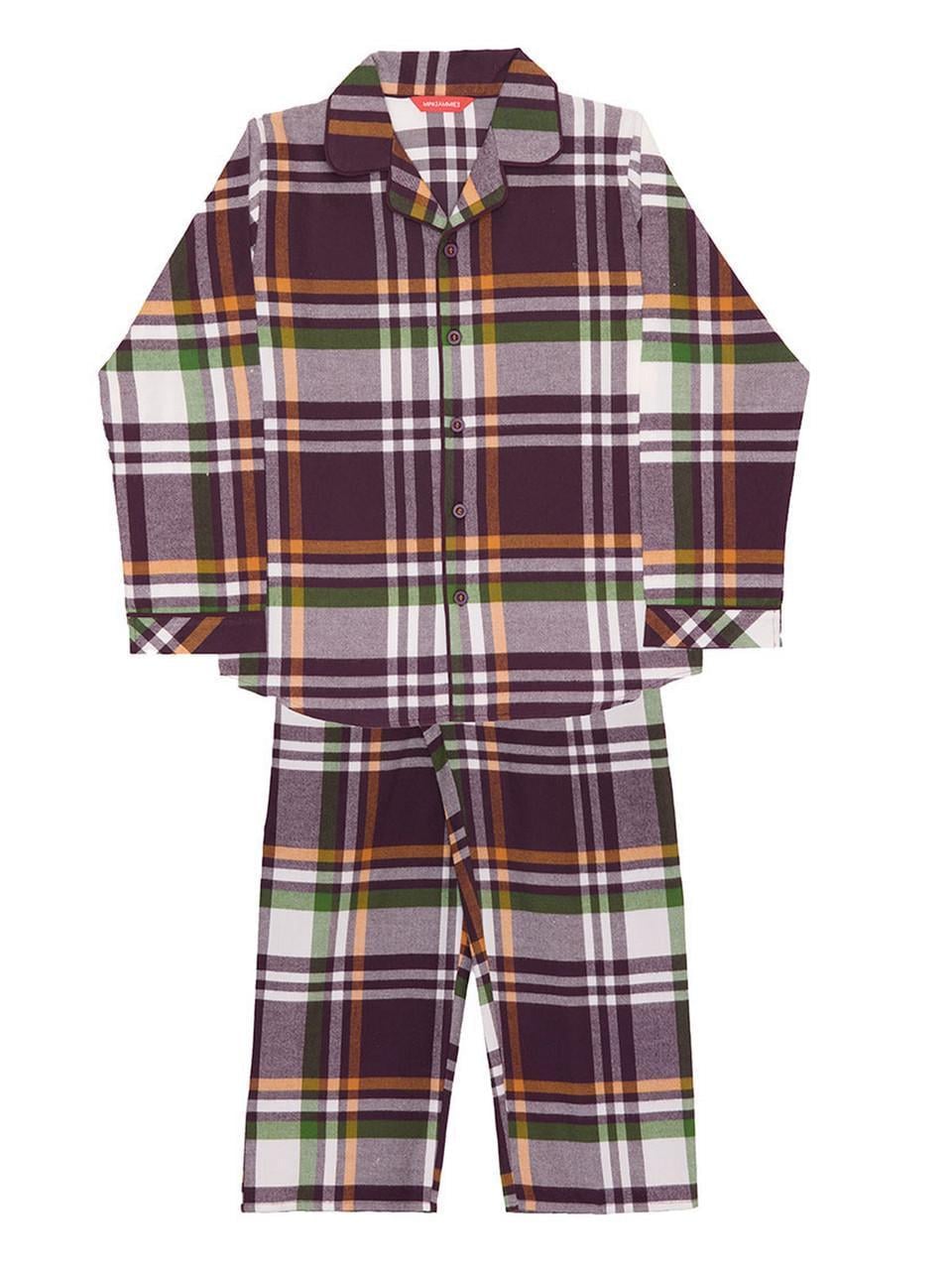 Пижама детская унисекс CYBERJAMMIES Wild Slumber 3311 из 100% хлопка в стиле шотландского тартана 12-13 лет/158 см Фиолетовый в клетку (3172422343)