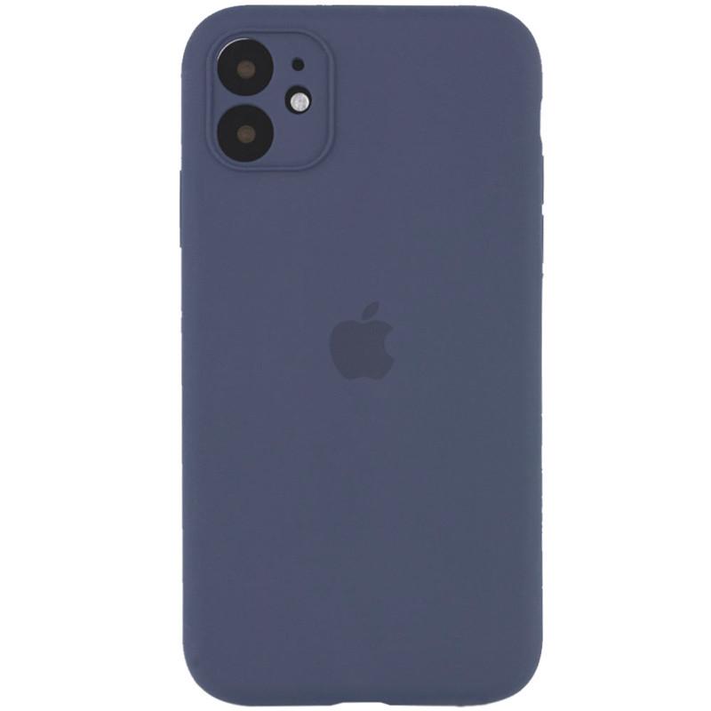 Противоударный чехол Silicone Case Full Camera Protective AA для Apple iPhone 12 6.1" Серый/Lavender Gray