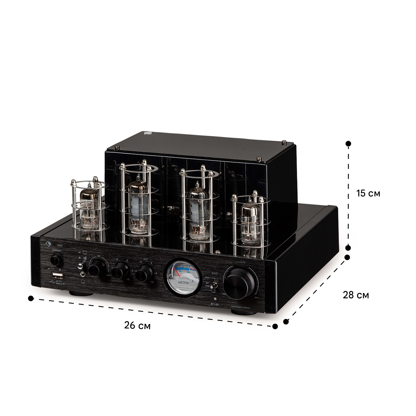 Ламповый усилитель звука Auna Amp VT с RMS-мощностью 2x35 Вт и импедансом 4 Ом (10038337) - фото 7 Ламповый усилитель звука Auna Amp VT с RMS-мощностью 2x35 Вт и импедансом 4 Ом (10038337) - фото 7