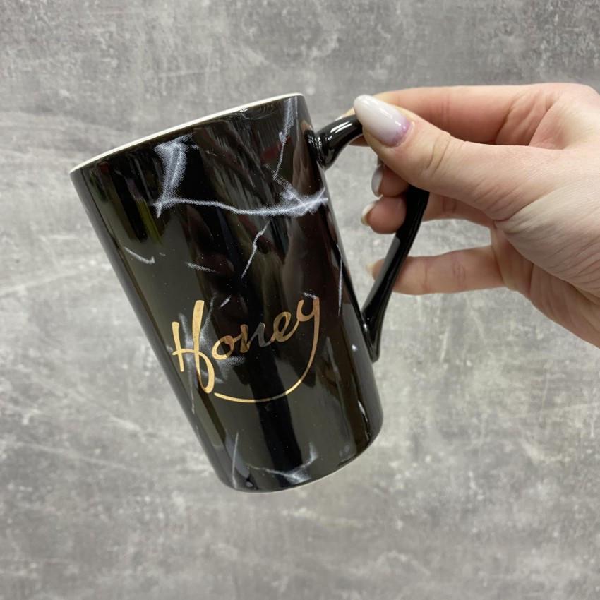 Чашка Olens O8030-81 Honey з кришкою керамічна з ложкою 375 мл - фото 2 Чашка Olens O8030-81 Honey з кришкою керамічна з ложкою 375 мл - фото 2