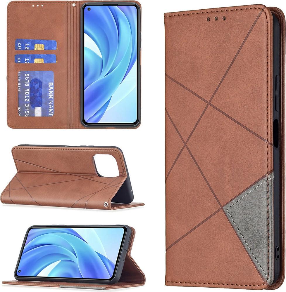 Чехол книжка SHLab Prisma Xiaomi Mi 11 Lite Brown (36303-30)