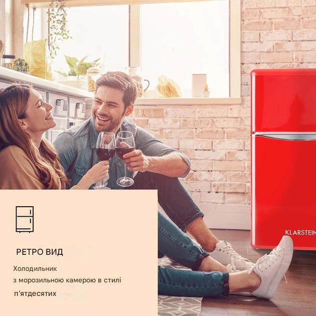 Холодильник-морозильник Klarstein Monroe Red (10029332) - фото 4