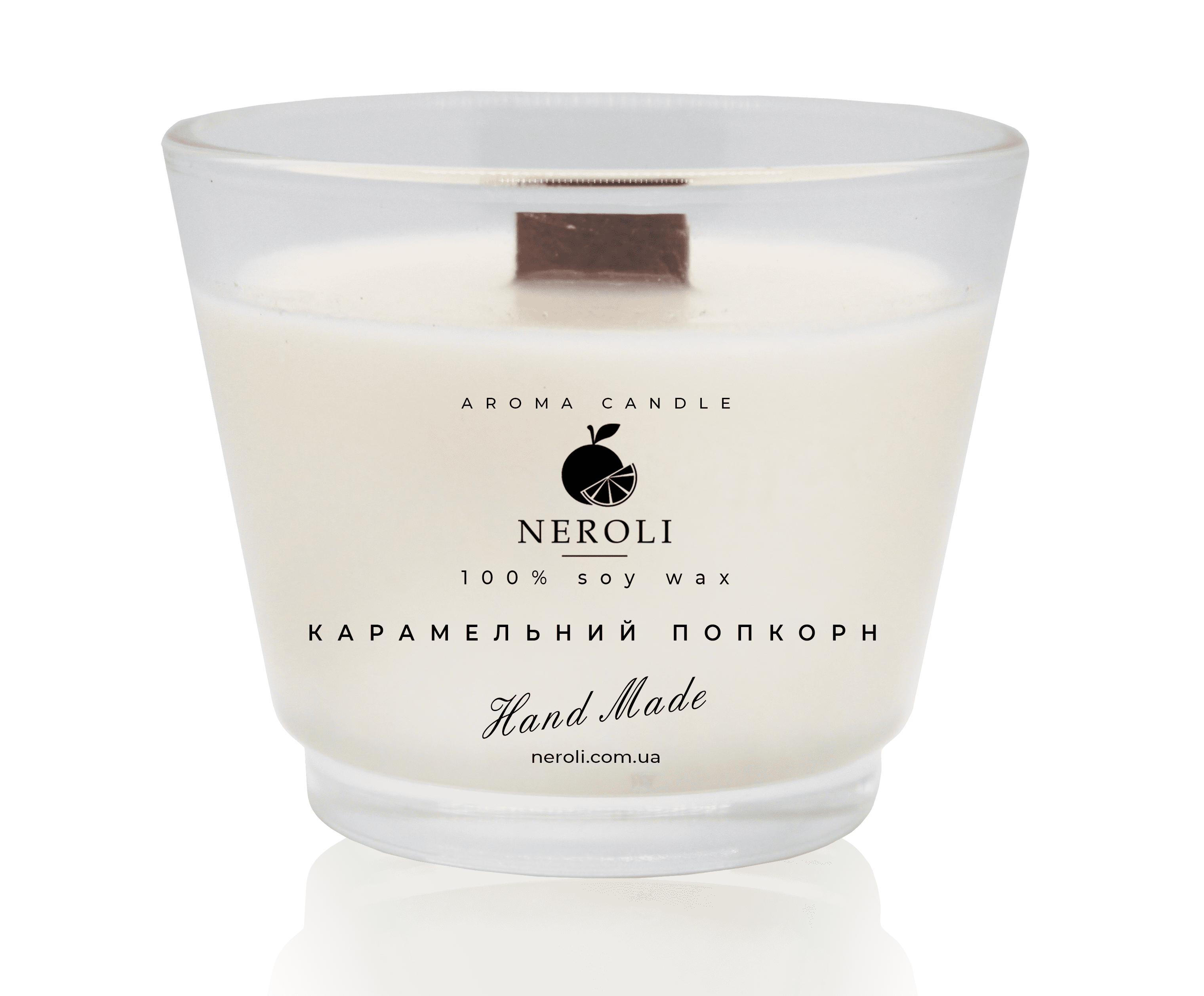 Аромасвеча соевая NEROLI Карамельный Попкорн Crystal Grace 100 мл