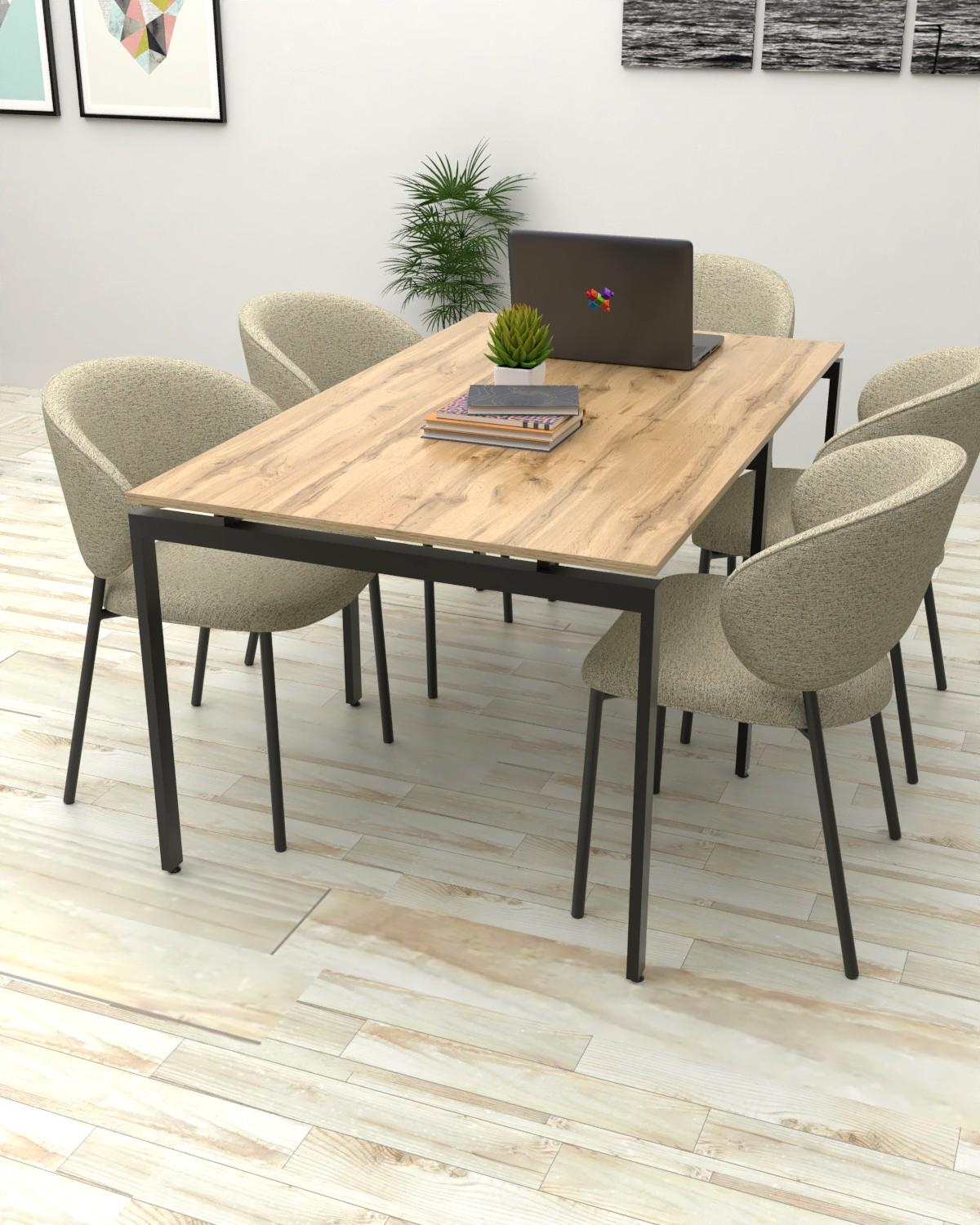 Конференц-стіл EcoLoft Кворум DSP-1471-1 в стилі лофт Дуб Аппалачі (35281985)