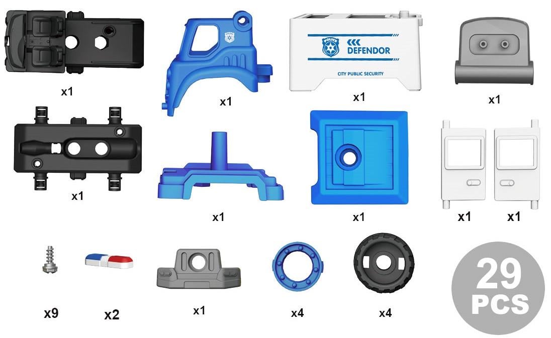 Полицейская машина DIY Spatial Creativity LM90 (6548095) - фото 2