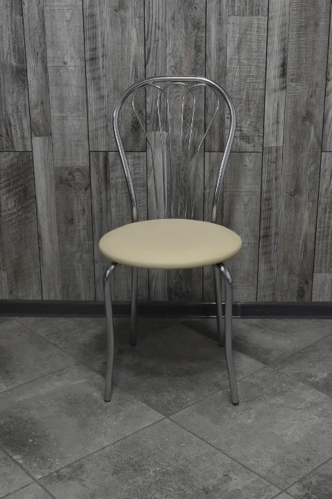 Кухонний стілець Ванесса 35х85 см Світло-бежевий/Хром (28373825)