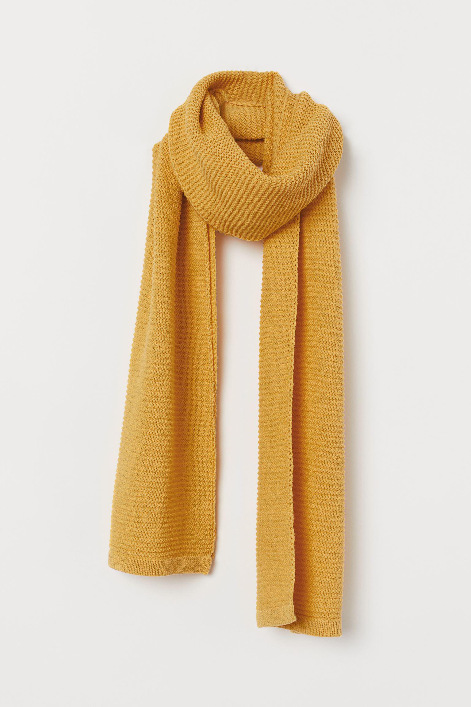Шарф H&M 35x180 см Желтый (17038039351)