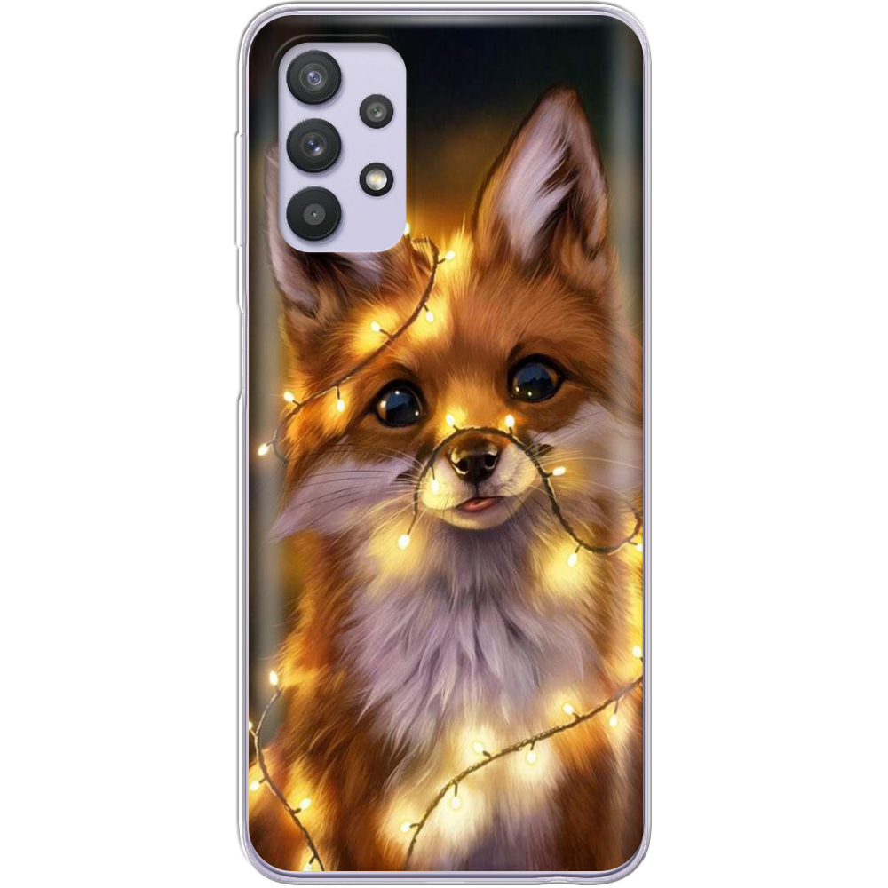 Чехол BoxFace Samsung A325 Galaxy A32 Рождественская лиса Прозрачный силикон (42084-up2399-42084)