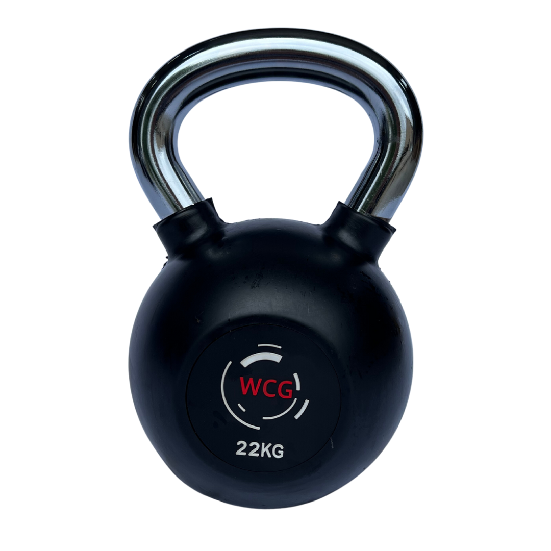 Гиря резиновая WCG с хромированной ручкой 22 кг (2616419008) - фото 1 Гиря резиновая WCG с хромированной ручкой 22 кг (2616419008) - фото 1
