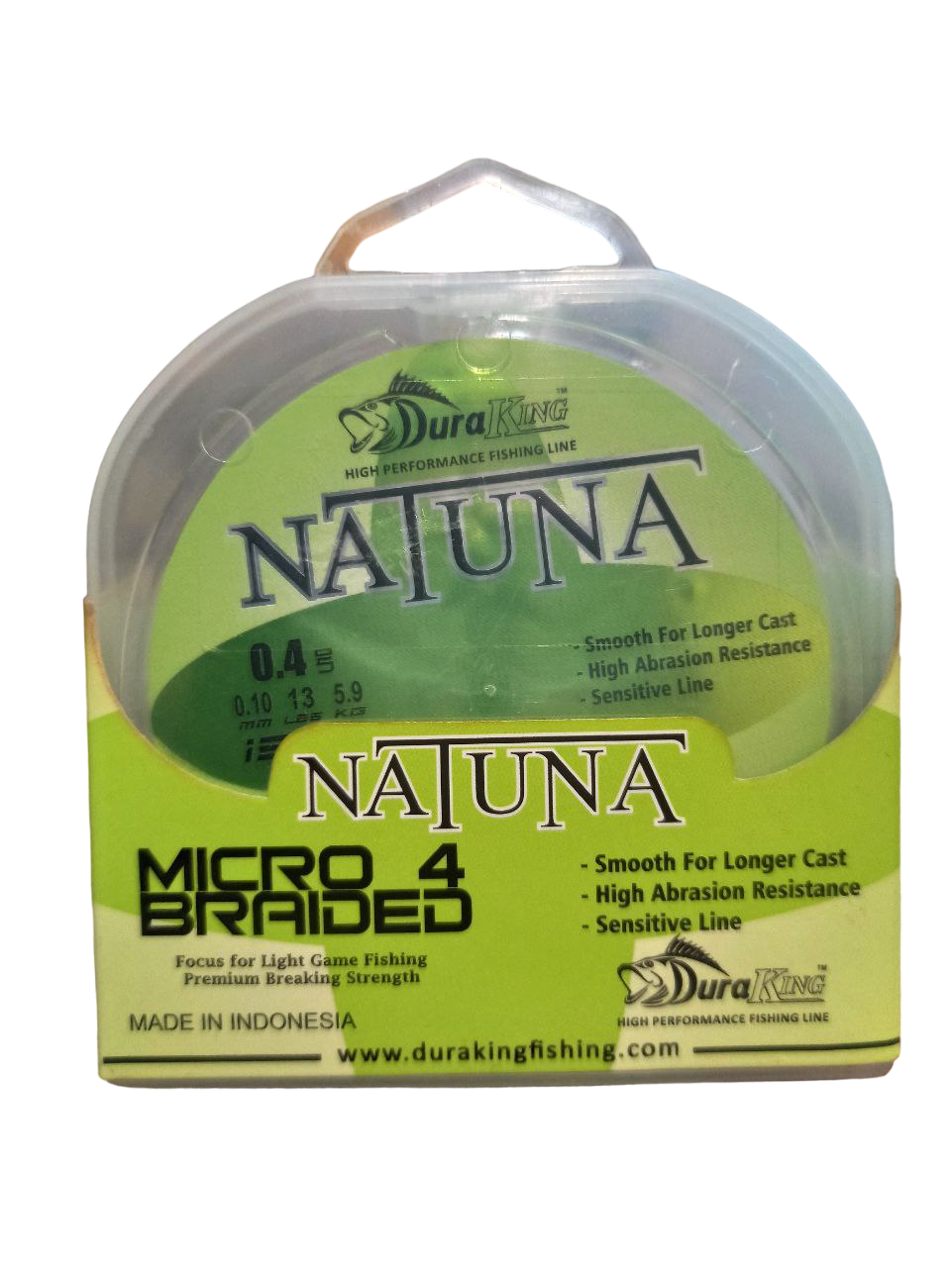 Шнур Dura King NATUNA Micro 4 Braided 0,1 мм Салатовый (75)