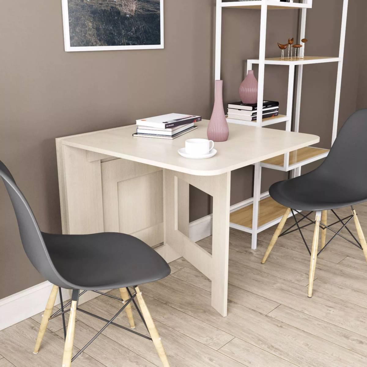 Обеденный стол-трансформер ART IN HEAD Slim Bag 770x750x100 мм Гикори Рокфорд светлый (TB23060000000) Обеденный стол-трансформер ART IN HEAD Slim Bag 770x750x100 мм Гикори Рокфорд светлый (TB23060000000)