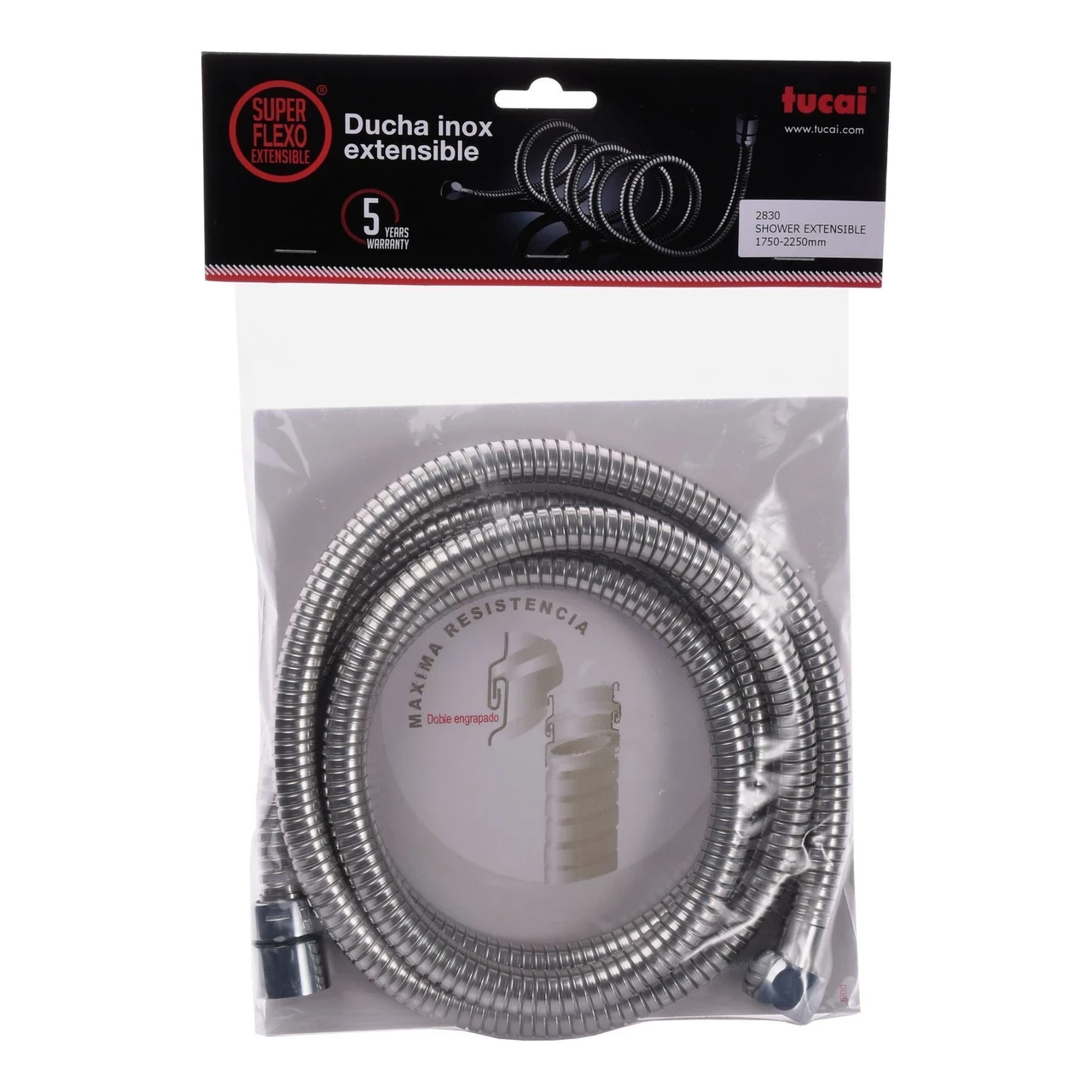 Шланг душевой TUCAI FlexoInoxExtensible 2830 175-225 см (05000005)