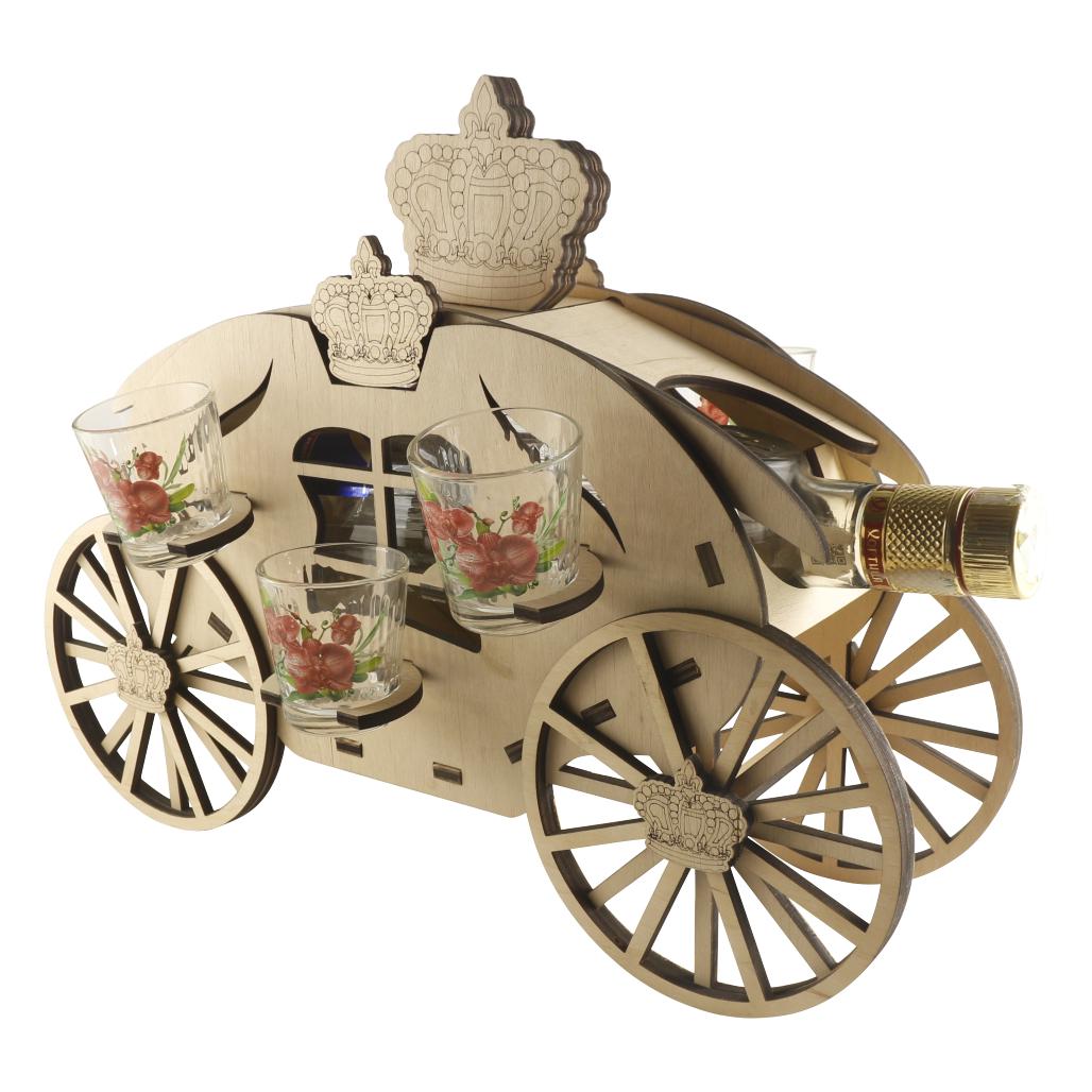 Мини-бар из дерева карета (080000021)
