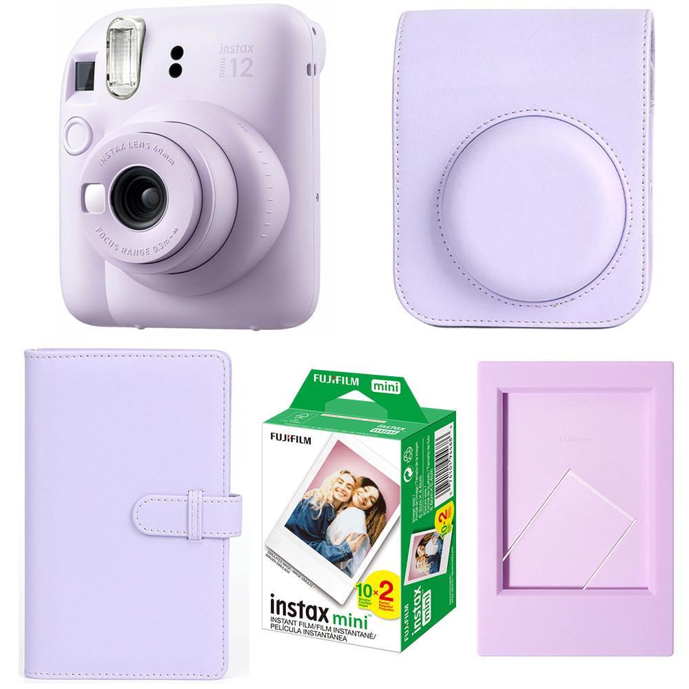 Подарочный набор Fujifilm Instax Mini 12 фотобумага 20 шт./чехол/фотоальбом 108 фото/рамка Фиолетовый