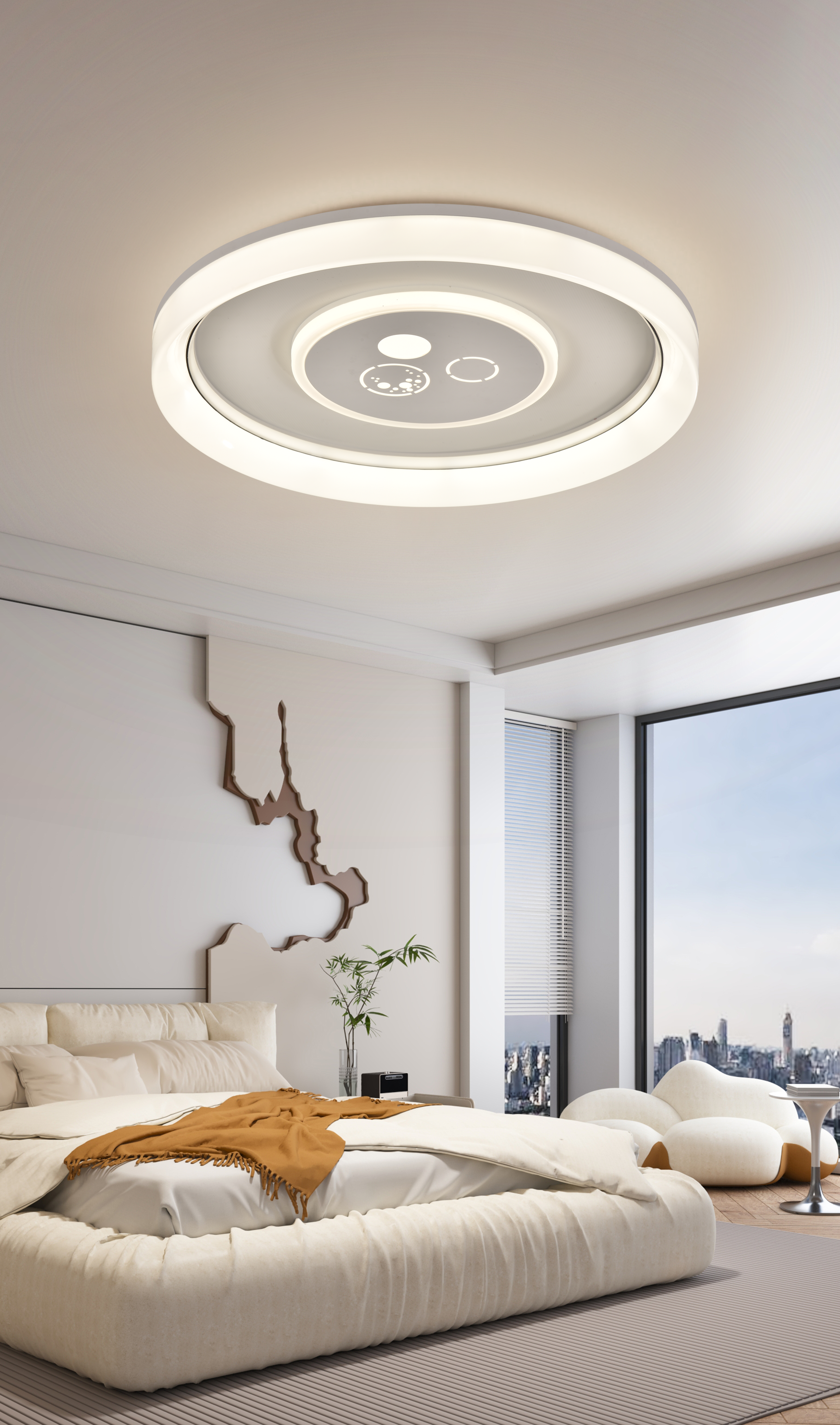 Люстра светодиодная припотолочная 2H-008 Белый (000050994)