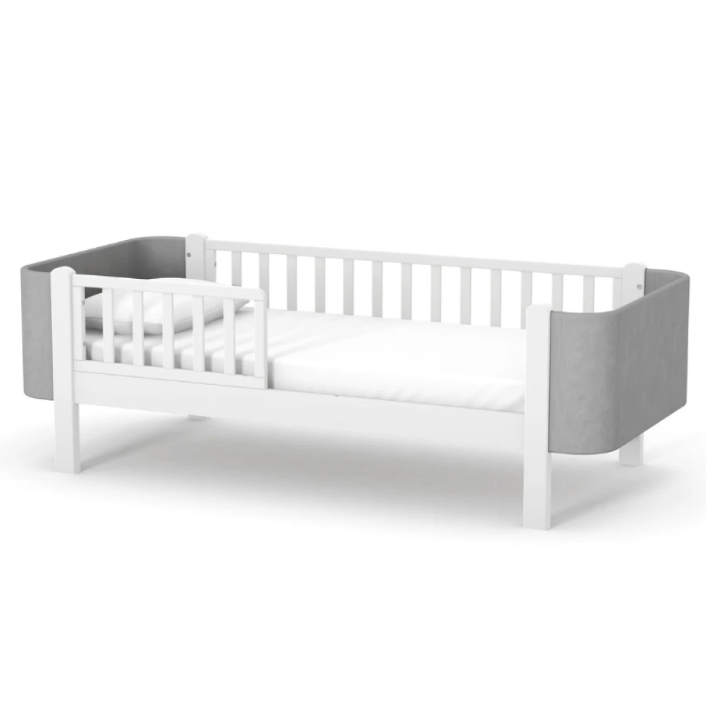 Ліжко підліткове Верес Монако Велюр 190x80 см Сірий (830977303)