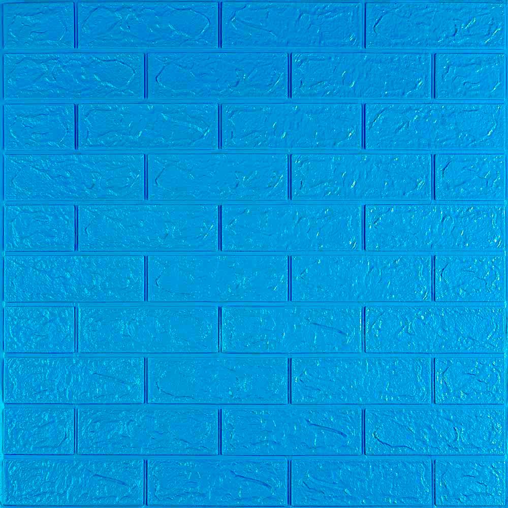 Панель самоклеящаяся 3D кирпич 700х770х3 мм Синий (003-3 SW-00000661)