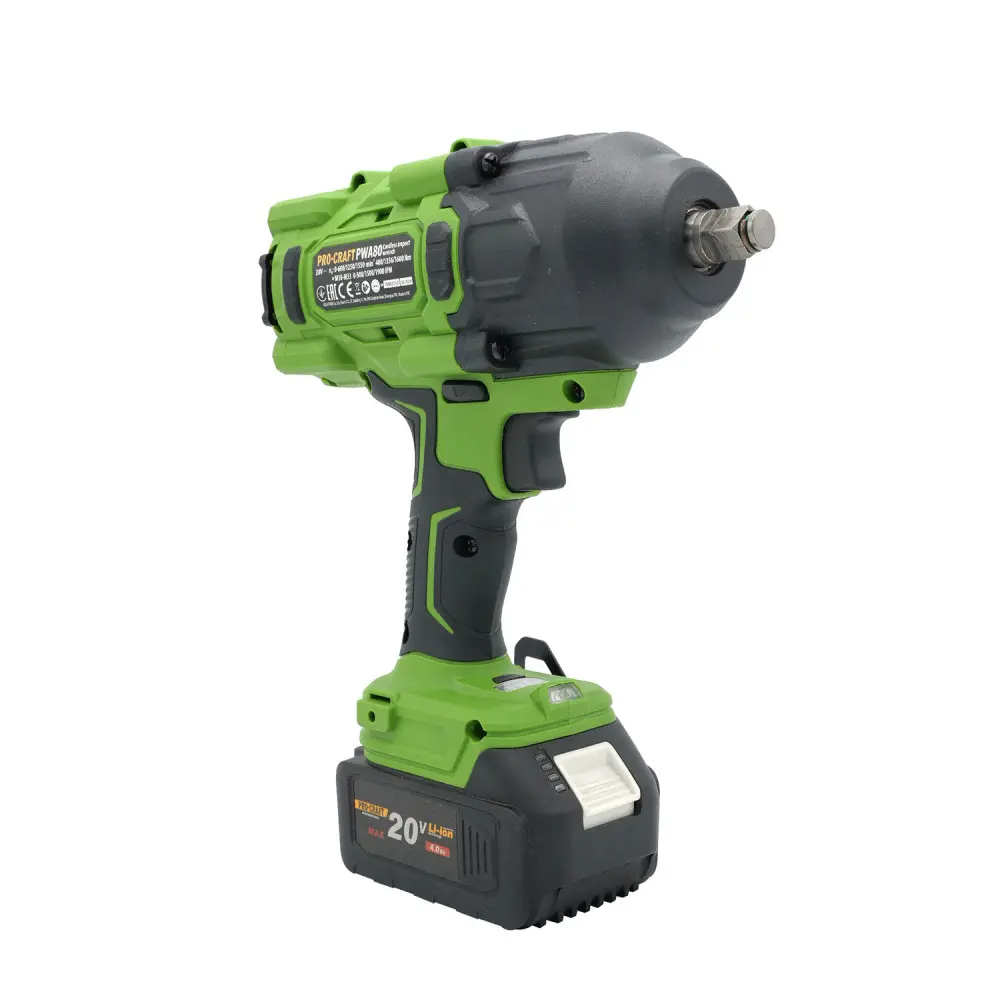 Гайковерт акумуляторний безщітковий ProCraft PWA80 без акумулятора та без зарядного пристрою - фото 4 Гайковерт акумуляторний безщітковий ProCraft PWA80 без акумулятора та без зарядного пристрою - фото 4