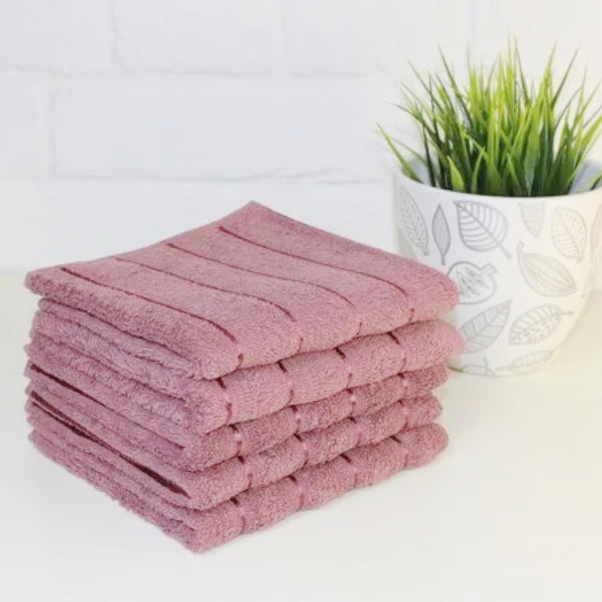 Полотенце для лица Koloco Объемные полосы махра 50х100 см Светло-коричневое (41188)