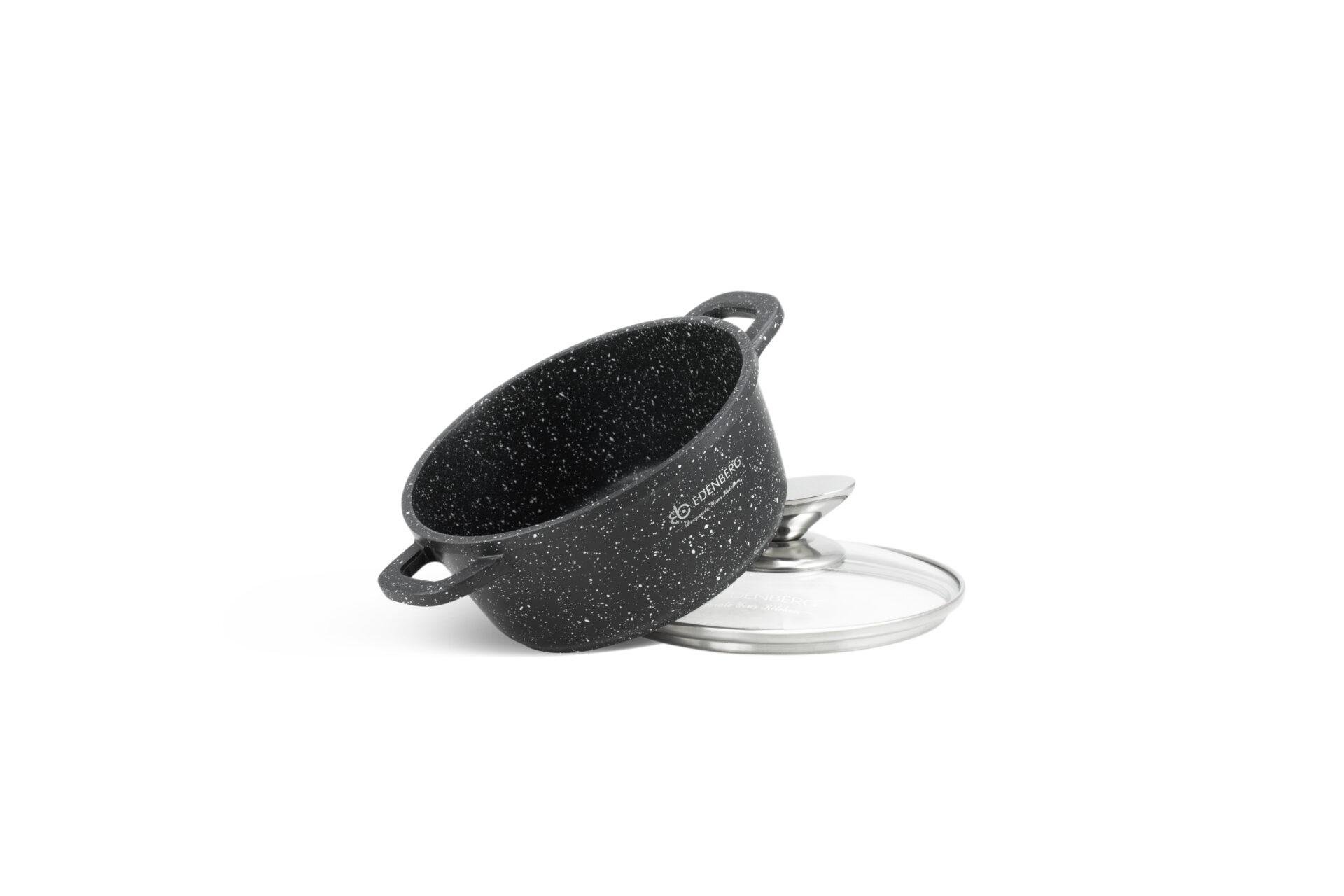 Набір каструль Edenberg з антипригарним покриттям 8 предметів Чорний - фото 13