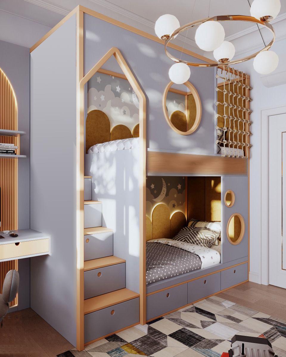 Кровать двухъярусная Fmebel Карловац Домик 800х1900 мм Кровать двухъярусная Fmebel Карловац Домик 800х1900 мм