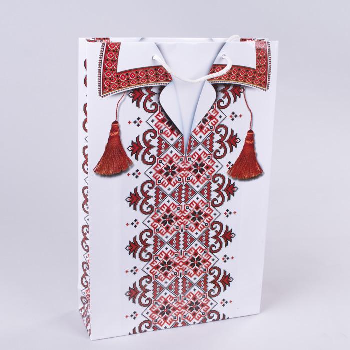 Подарочный пакет Вышиванка 25x38x8 (5432-)