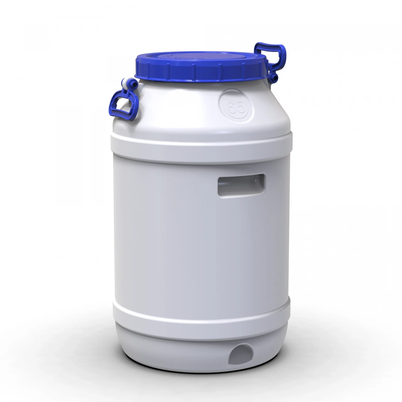 Бидон пищевой с крышкой 28 см 65 л Белый (746)