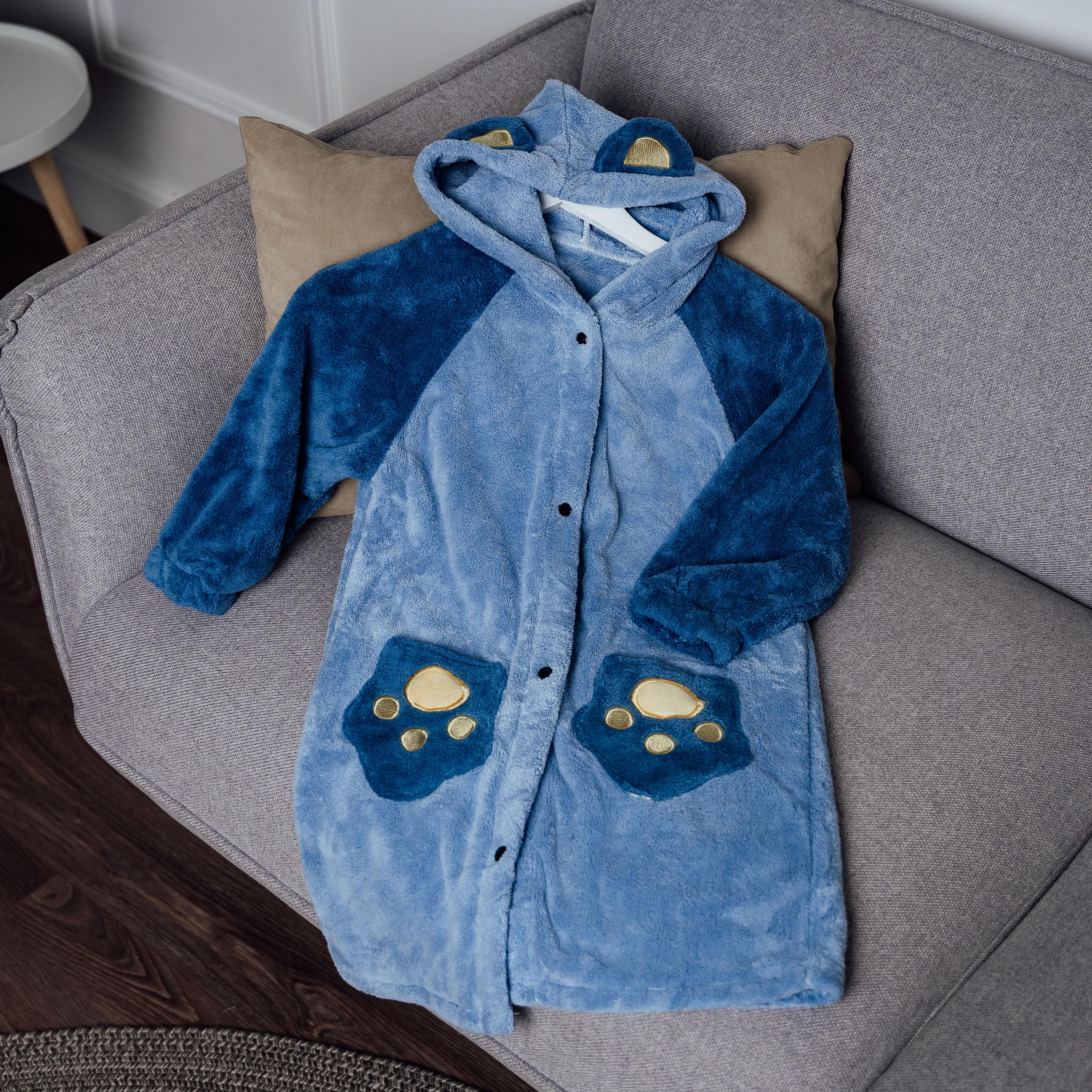 Халат детский Кот 90х60 см Темно-синий (87200)