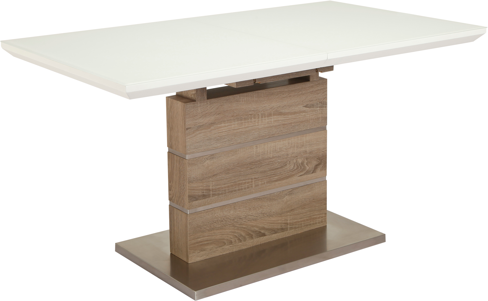 Стіл обідній розкладний GT K-6101 140-180x80x76 см White/Cappucino - фото 2