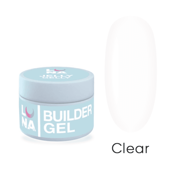 Моделирующий гель-желе Luna Moon Jelly Gelly №1 (прозрачный) для укрепления, наращивания ногтей, 15 мл.