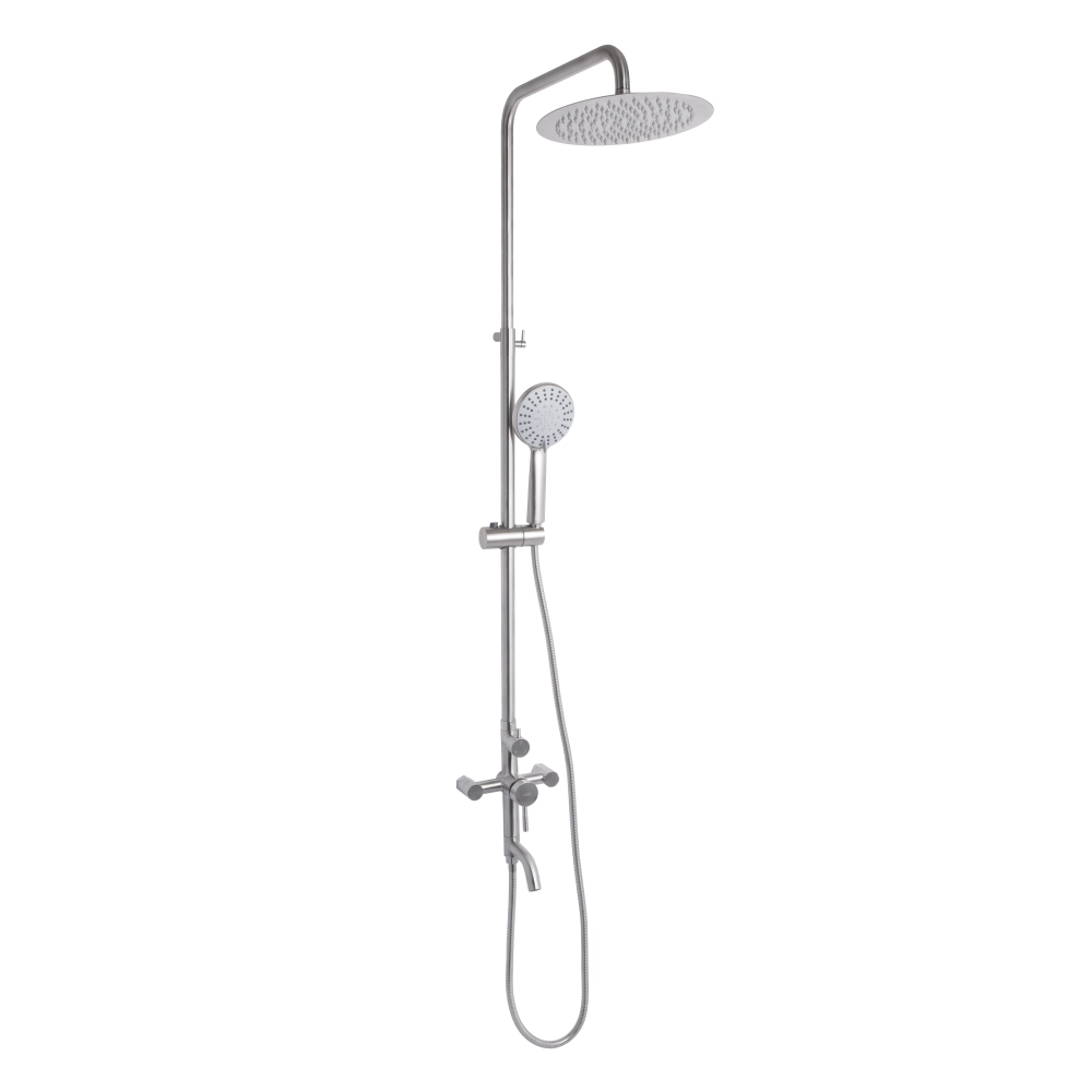 Душевая система для ванной Lidz Aria 1030 Nickel с тропическим душем и изливом на 3 потребителя (SD00041036)