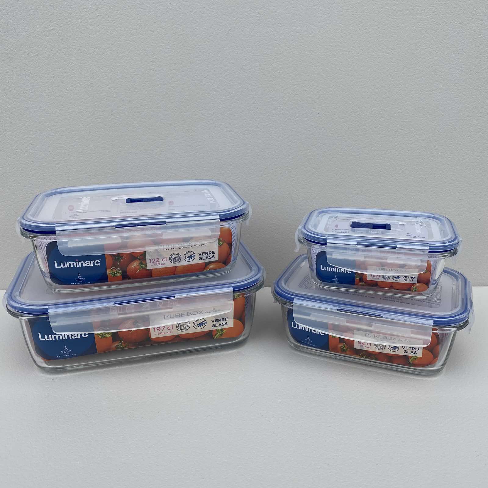Набір контейнерів Luminarc Pure Box 380/820/1220/1970 мл (66b1c584252e696bca046df6) - фото 3 Набір контейнерів Luminarc Pure Box 380/820/1220/1970 мл (66b1c584252e696bca046df6) - фото 3