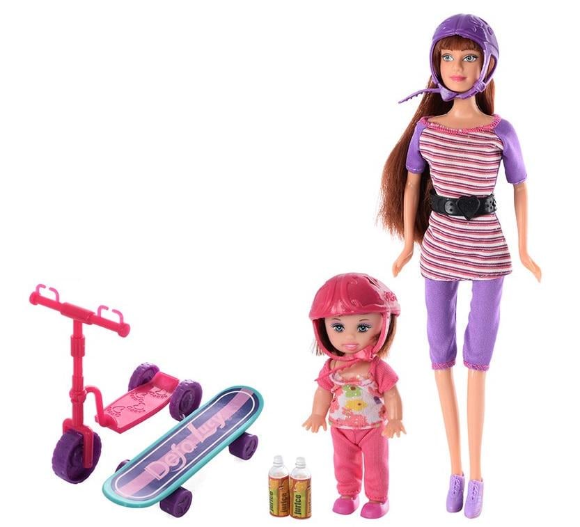 Куклы для девочек Вид 1 На скейте и на самокате (DEFA 8191)