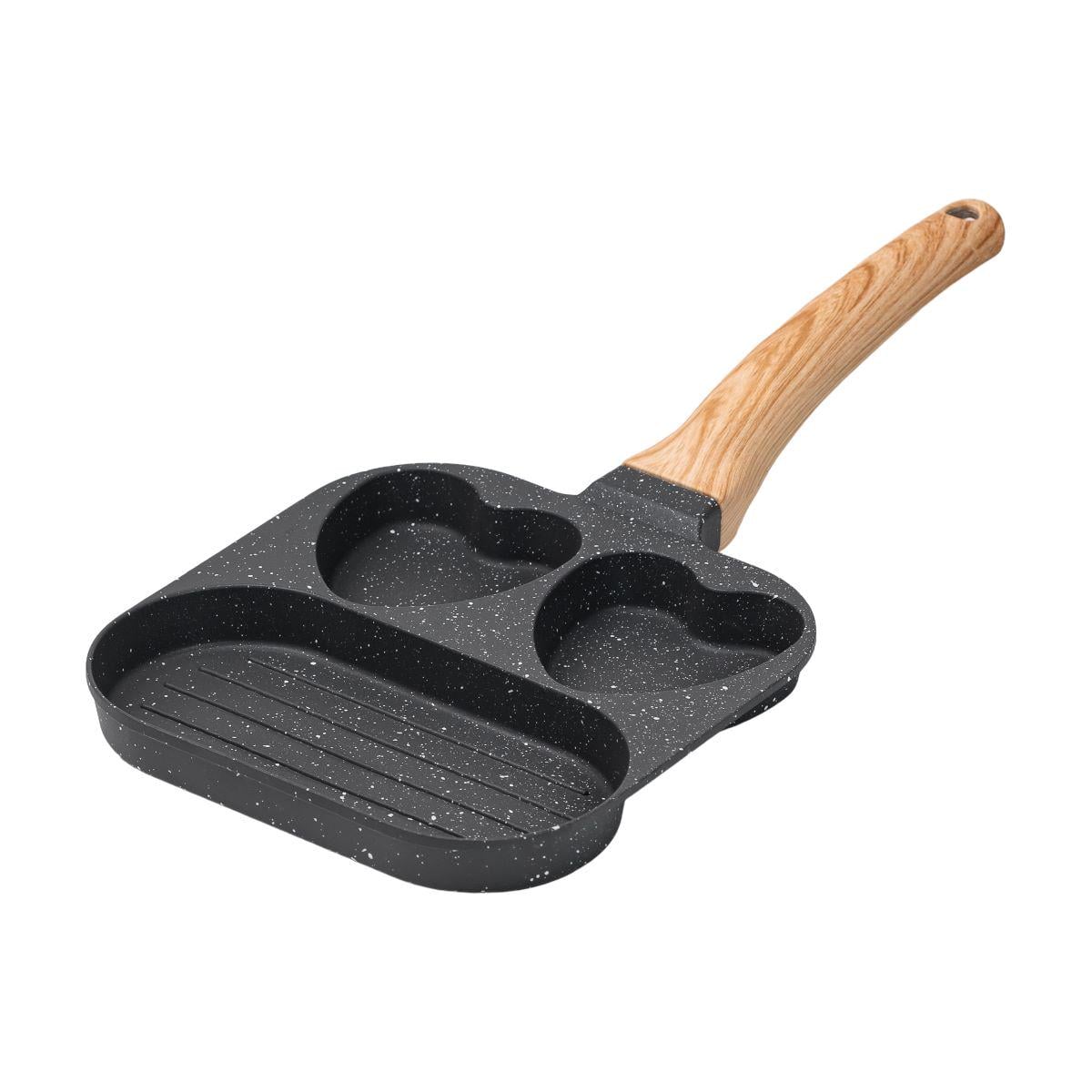 Сковорода квадратная порционная на 3 секции с антипригарным покрытием Серый (HP39569C)