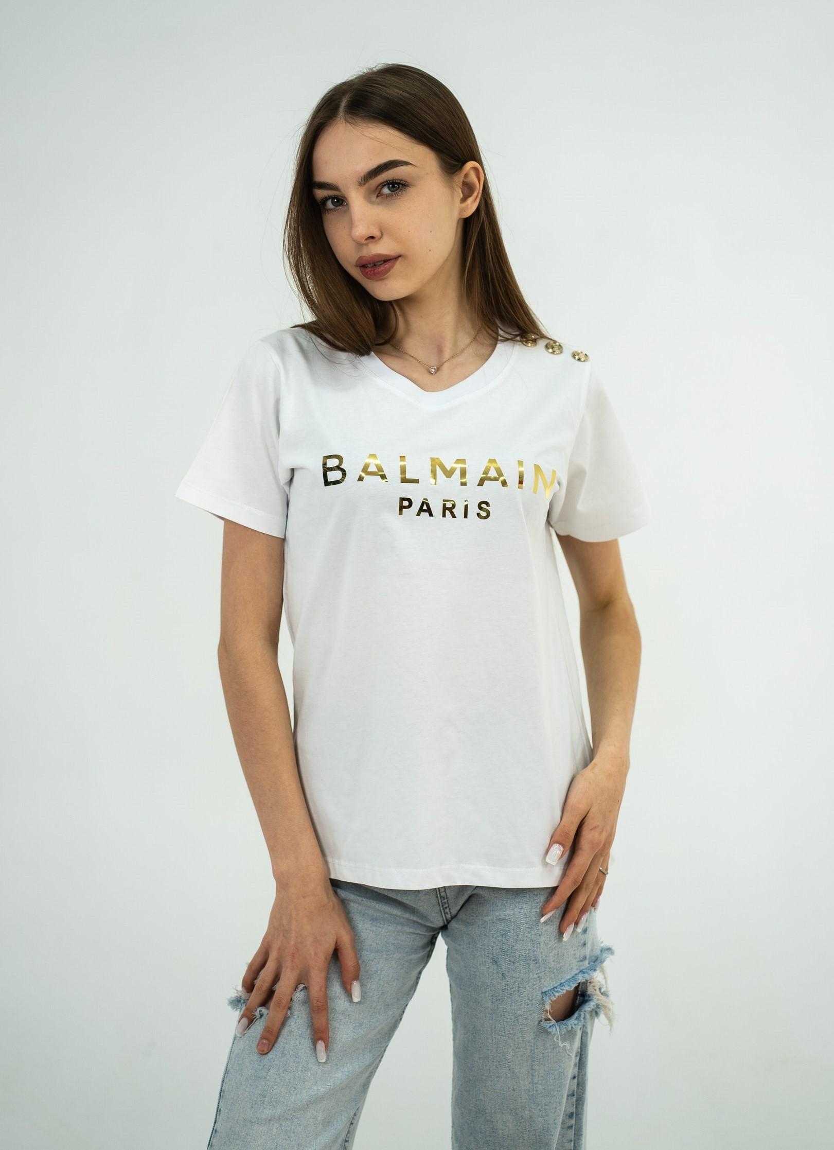 Футболка жіноча BALMAIN KB-22215 L White - фото 2